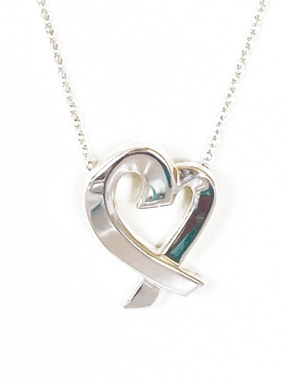 TIFFANY & CO Paloma Picasso
Loving Heart Pendant Necklace Sterling Silver Signed